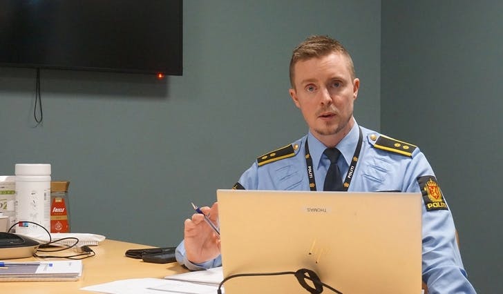 Politioverbetjent og straffesaksansvarleg Thomas Juulseth var med på å presentera statistikken. (Foto: Kjetil Vasby Bruarøy)