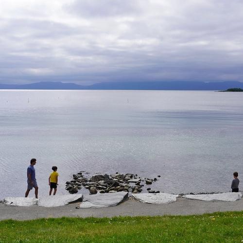 Fleire kom ned til Mobergsviko etterkvart. (Foto: Elin Johnsen)