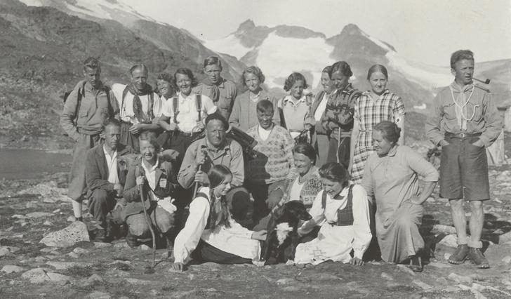 Frå DNT sin første fellestur til Jotunheimen. Dette var i 1932. (Foto: DNT)