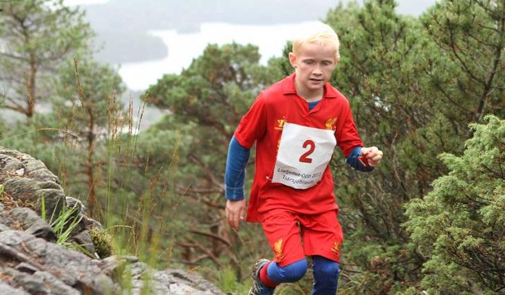 Sverre Spangelo Haga var raskaste i klassen under 10 år på Liafjellet Opp 2013. (Foto: KVB)