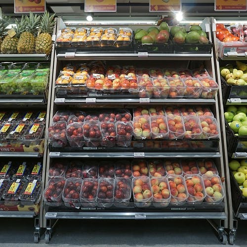 Effektiv frukt- og grøntavdeling. (Foto: KVB)